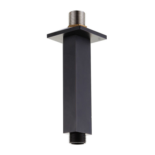 Rectangular Matt Black Ceiling Mounted Shower Arm 120mm