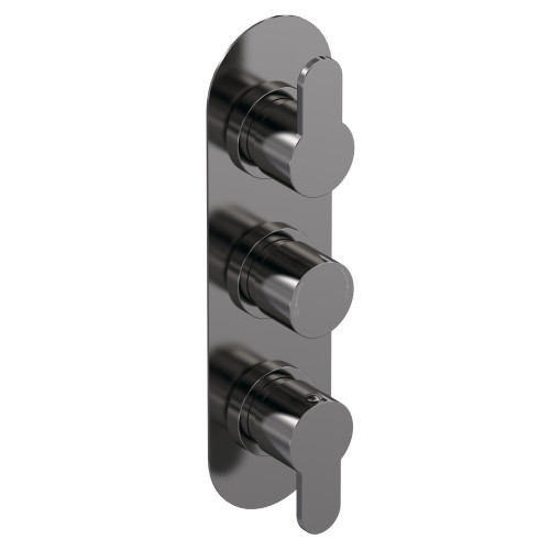 Arvan Triple Thermostatic Shower Valve Concealed (Gunmetal)