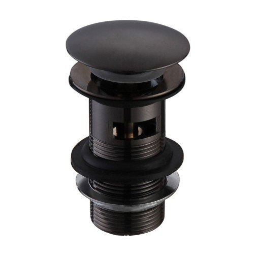 Matt Black Sprung Dome Basin Waste (Slotted)