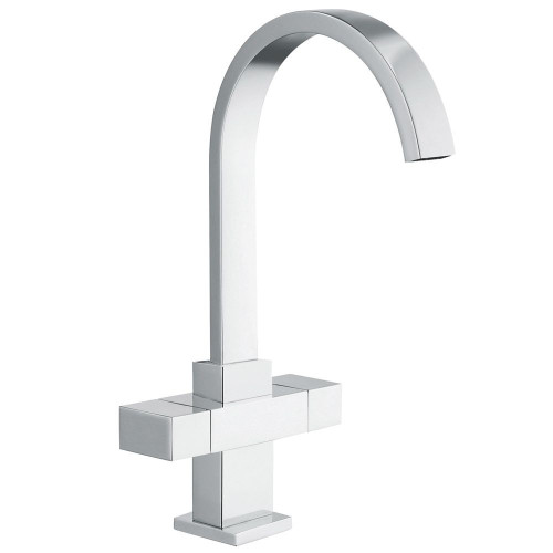 Block Chrome Kitchen Sink Mixer