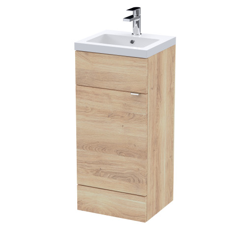 Hudson Reed Fusion Bleached Oak 400mm Vanity Unit & Basin (355mm Deep)