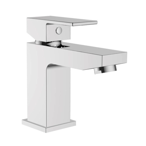 Cubix Chrome Basin Mono Mixer & Slotted Sprung Basin Waste