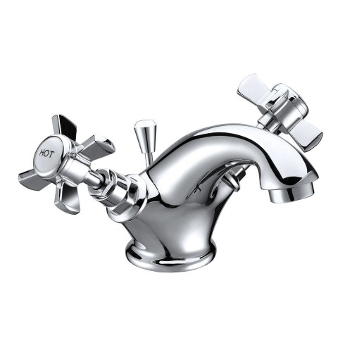 Eden Chrome Basin Mono Mixer & Slotted Sprung Basin Waste