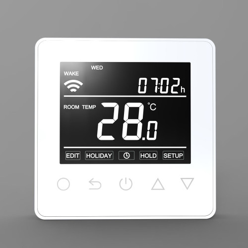 HC90 White WiFi Touch-Button Thermostat - 15A