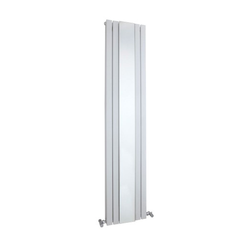 Sloane Designer Radiator With Mirror 381mm x 1800mm - Satin White