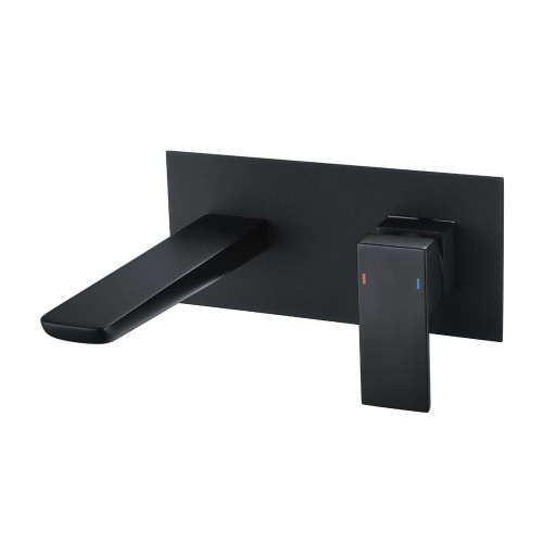 Hydro Matt Black Wall Mounted Basin Mixer