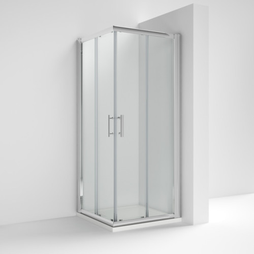 Pacific 760mm Corner Entry Enclosure Package With Tray & Waste