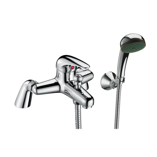 J-Dallas Chrome Bath Shower Mixer & Shower Kit