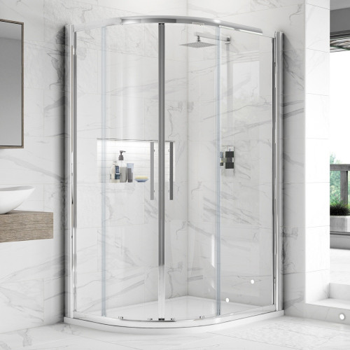 Hudson Reed Apex Chrome 1000mm x 800mm Offset Quadrant Shower Enclosure - (8mm Enclosure Only)