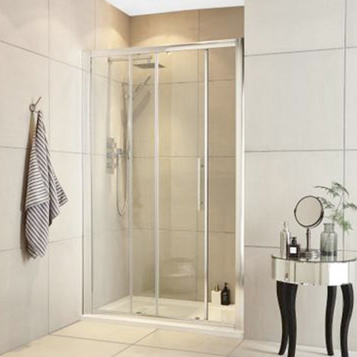 Hudson Reed Apex Chrome 1400mm Sliding Shower Door 8mm Glass (1950mm)