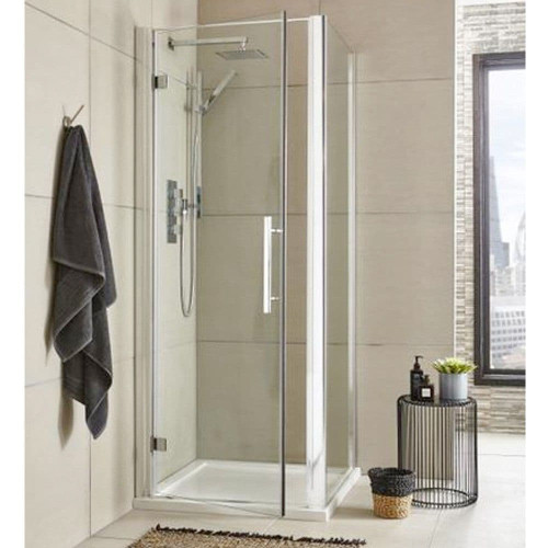 Apex 760mm Hinged Door Square Enclosure Package with Tray & Waste