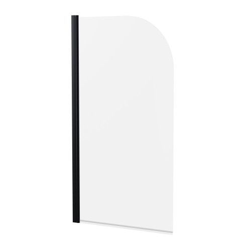 ProTek Arched Edge Black Bath Screen 800mm x 1400mm x 6mm