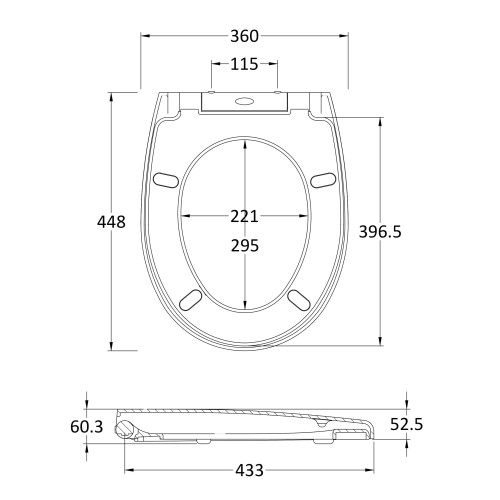 Luxury Round Quick Release Soft Close Toilet Seat