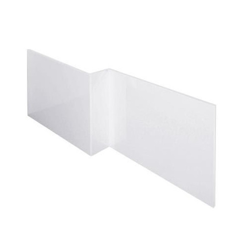 White Gloss 1700mm Square Shower Bath Front Panel