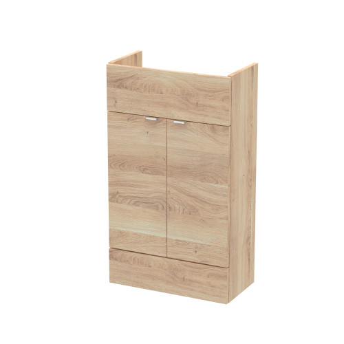 Hudson Reed Fusion Bleached Oak 500mm Basin Unit (255mm Deep)