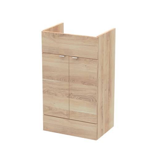 Hudson Reed Fusion Bleached Oak 500mm Basin Unit (355mm Deep)