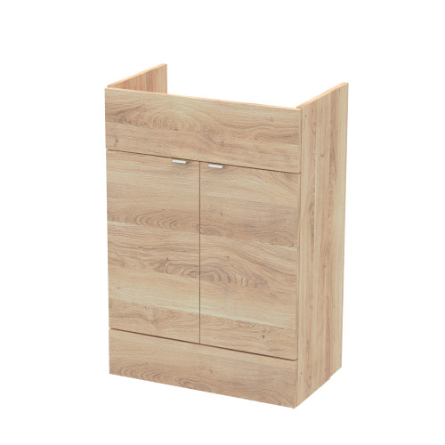 Hudson Reed Fusion Bleached Oak 600mm Basin Unit (355mm Deeep)