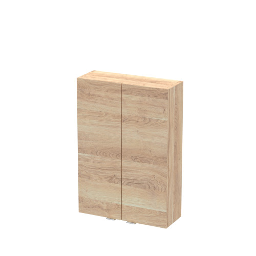 Hudson Reed Fusion Bleached Oak 500mm 2 Door Wall Unit (180mm Deep)