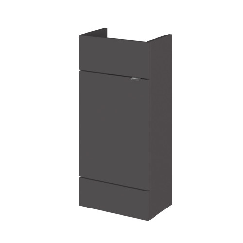 Hudson Reed Fusion Grey Gloss 400mm Basin Unit (255mm Deep)