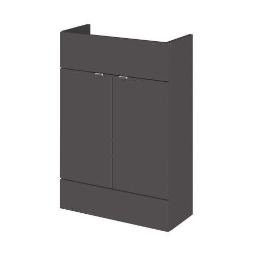 Hudson Reed Fusion Grey Gloss 600mm Basin Unit (255mm Deep)