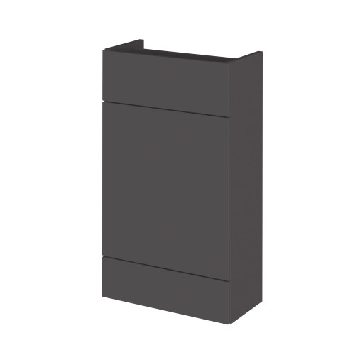 Hudson Reed Fusion Grey Gloss 500mm WC Unit (255mm Deep)