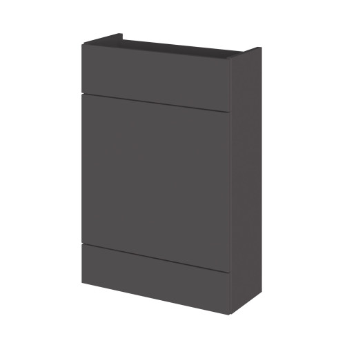 Hudson Reed Fusion Grey Gloss 600mm WC Unit (255mm Deep)