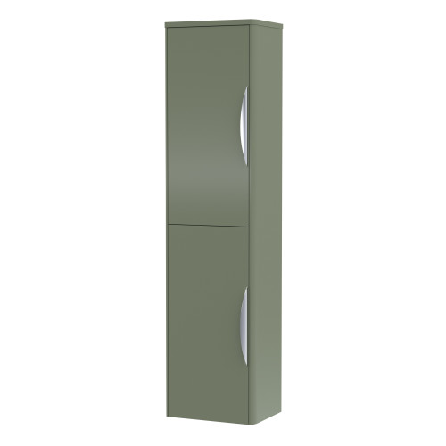 Parade 350mm x 1400mm Satin Green Wall Mounted Cabinet