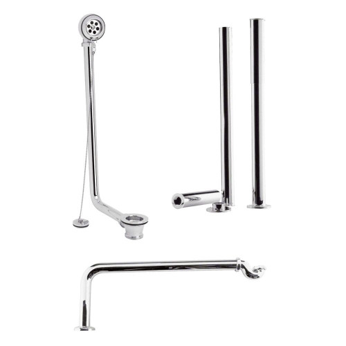 Luxury Traditional Roll Top Bath Pack - Chrome