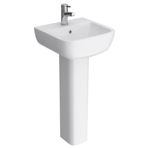 RAK Series 600 400mm Basin & Full Pedestal - 1 Tap Hole