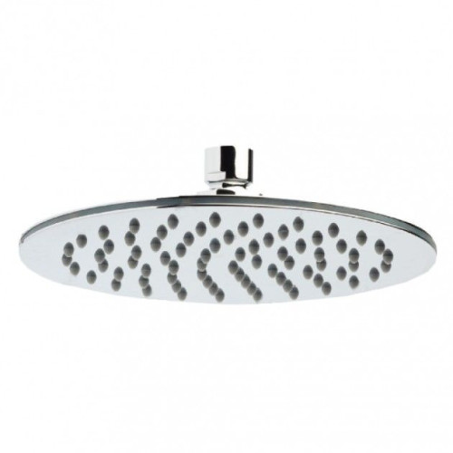 Round Chrome Plated Brass Ultra Slim Fixed Shower Head 250mm x 250mm