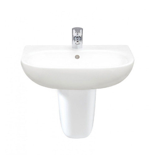 RAK Tonique 550mm Basin & Half Pedestal - 1 Tap Hole
