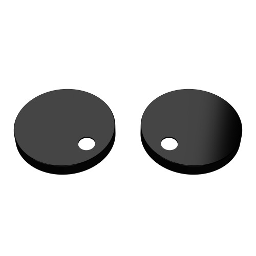 Toilet Seat Cover Caps (Black) 56mm x 11mm Height