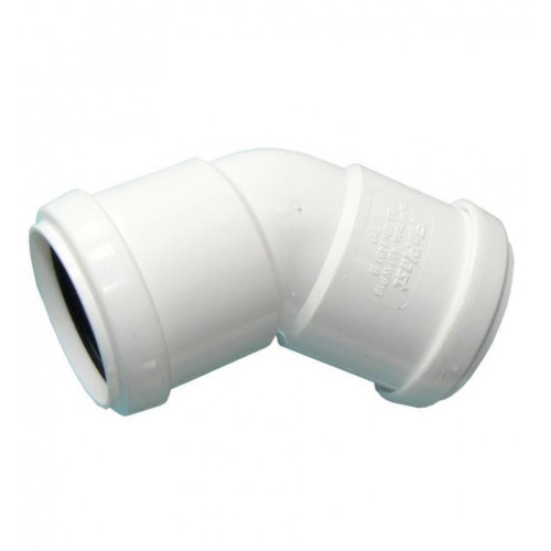 Push-Fit 135 Degree Obtuse Bend 40mm White