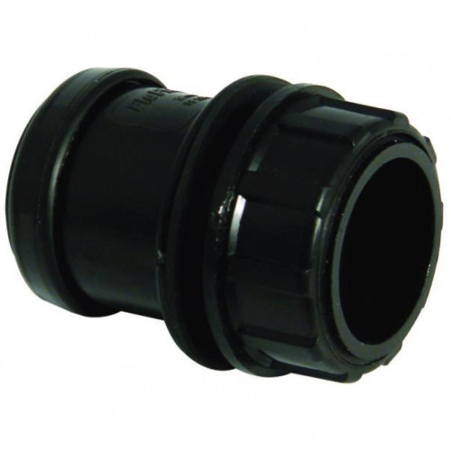 Push-Fit Tank Connector 40mm Black