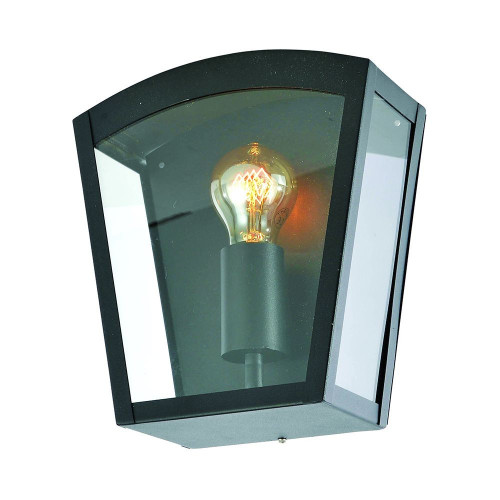 Zinc Artemis Stainless Steel Curved Box Lantern - Black