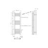 ProTek 1000mm x 300mm Chrome Heated Towel Rail