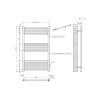 ProTek 1000mm x 600mm Chrome Heated Towel Rail