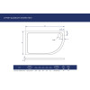 1200mm x 800mm ICEstone Offset Quadrant RH 30mm Shower Tray White