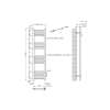 ProTek 1200mm x 300mm Chrome Heated Towel Rail