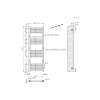 ProTek 1200mm x 400mm Brushed Brass Heated Towel Rail