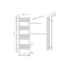 ProTek 1200mm x 400mm Chrome Heated Towel Rail