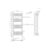 ProTek 1200mm x 500mm Brushed Brass Heated Towel Rail