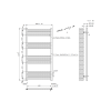 ProTek 1200mm x 600mm Chrome Heated Towel Rail