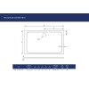 1500mm x 760mm ICEstone Rectangular 30mm Shower Tray White
