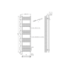 ProTek 1600mm x 400mm Chrome Heated Towel Rail
