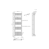 ProTek 1600mm x 500mm Brushed Brass Heated Towel Rail