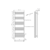 ProTek 1600mm x 600mm Black Heated Towel Rail