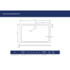 1700mm x 900mm ICEstone Rectangular 30mm Shower Tray White