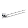 Saturn Chrome Double Swivel Towel Rail