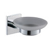 Saturn Chrome Glass Soap Dish & Holder